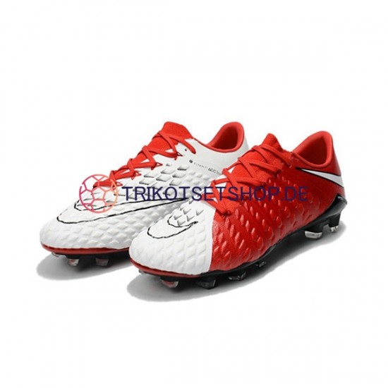 Nike HyperVenom Phantom III Elite FG Rot Weiß Fußballschuhe