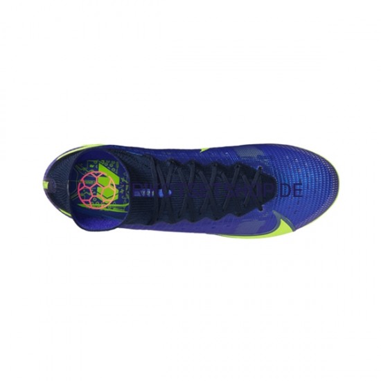 Nike Mercurial Superfly VIII Recharge Elite FG Blau Gelb Fußballschuhe