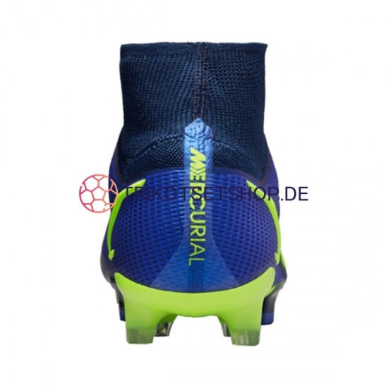 Nike Mercurial Superfly VIII Recharge Elite FG Blau Gelb Fußballschuhe