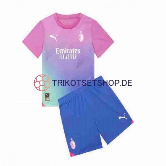 AC Mailand 2023-2024 Kinder Trikotset Ausweich Kurzarm