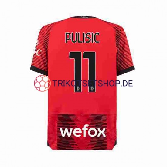 AC Mailand Christian Pulisic 11 2023-2024 Herren Trikot Heim Kurzarm