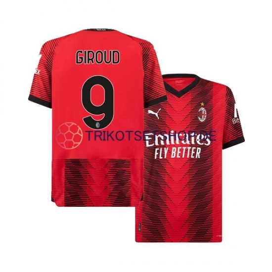 AC Mailand Olivier Giroud 9 2023-2024 Herren Trikot Heim Kurzarm