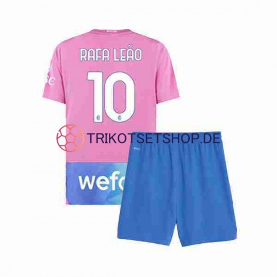 AC Mailand Rafael Leao 10 2023-2024 Kinder Trikotset Ausweich Kurzarm