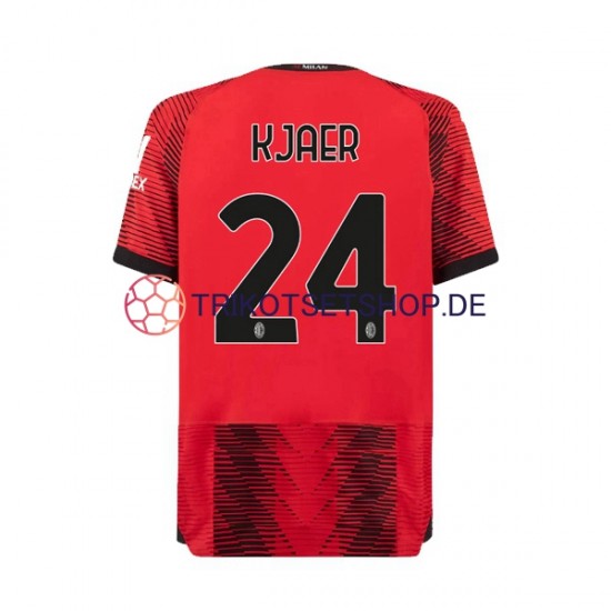 AC Mailand Simon Kjaer 24 2023-2024 Herren Trikot Heim Kurzarm