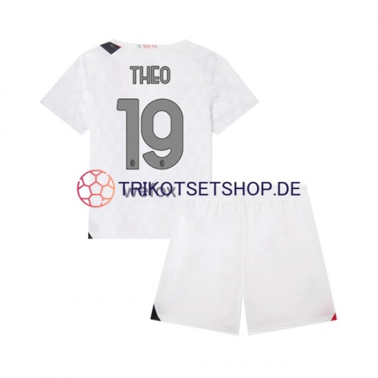 AC Mailand Theo 19 2023-2024 Kinder Trikotset Auswärts Kurzarm