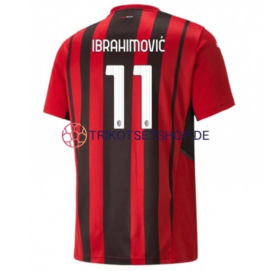 AC Mailand Zlatan Ibrahimovic 11 2021-2022 Herren Trikot Heim Kurzarm