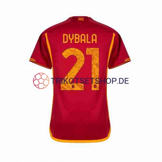 AS Rom Paulo Dybala 21 2023-2024 Herren Trikot Heim Kurzarm