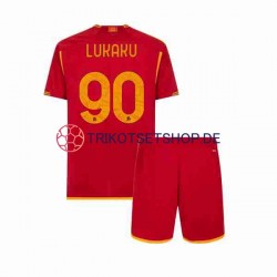 AS Rom Romelu Lukaku 90 2023-2024 Kinder Trikotset Heim Kurzarm