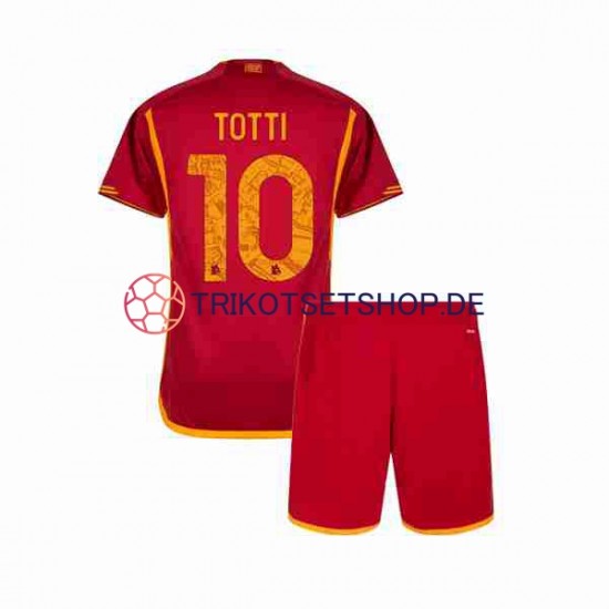 AS Rom Totti 10 2023-2024 Kinder Trikotset Heim Kurzarm