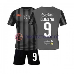 Al-Ittihad Benzema 9 2022-2023 Kinder Trikotset Auswärts Kurzarm
