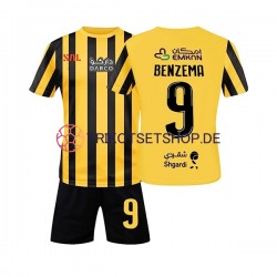 Al-Ittihad Benzema 9 2022-2023 Kinder Trikotset Heim Kurzarm