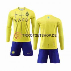 Al-Nassr 2023-2024 Kinder Trikotset Heim Langarm