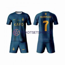 Al-Nassr Ronaldo 7 2023-2024 Kinder Trikotset Auswärts Kurzarm