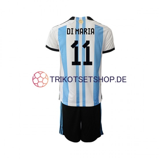 Argentinien Di Maria 11 World Cup 2022 Kinder Trikotset Heim Kurzarm