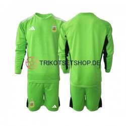 Argentinien World Cup 2022 Torwart Kinder Trikotset Heim Langarm