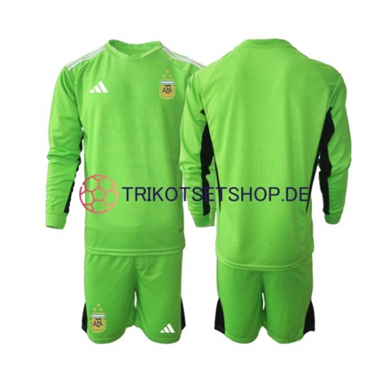 Argentinien World Cup 2022 Torwart Kinder Trikotset Heim Langarm