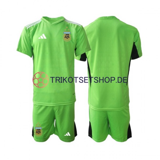 Argentinien World Cup 2022 Torwart Kinder Trikotset Heim Kurzarm