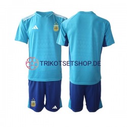 Argentinien 2023-2024 Torwart Kinder Trikotset Ausweich Kurzarm
