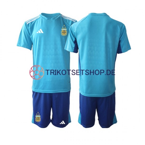 Argentinien 2023-2024 Torwart Kinder Trikotset Ausweich Kurzarm