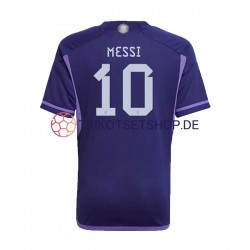 Argentinien Lionel Messi 10 World Cup 2022 Herren Trikot Auswärts Kurzarm