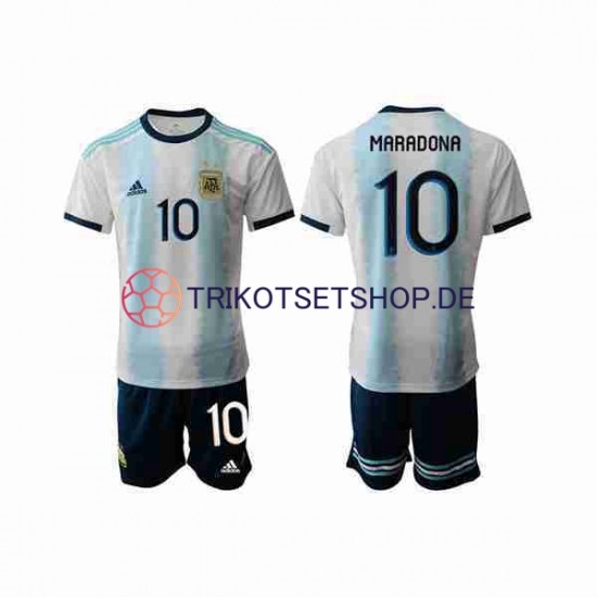 Argentinien Maradona 10 2019-2020 Kinder Trikotset Heim Kurzarm