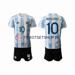 Argentinien Maradona 10 2020-2021 Kinder Trikotset Heim Kurzarm