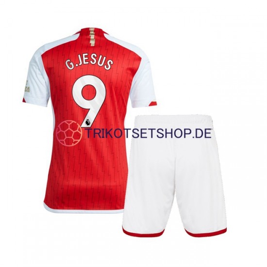 Arsenal Gabriel Jesus 9 2023-2024 Kinder Trikotset Heim Kurzarm