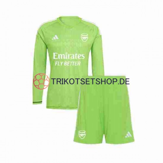Arsenal 2023-2024 Torwart Kinder Trikotset Ausweich Langarm