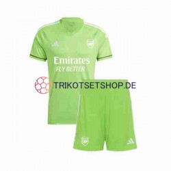 Arsenal 2023-2024 Torwart Kinder Trikotset Ausweich Kurzarm