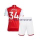Arsenal Xhaka 34 2023-2024 Kinder Trikotset Heim Kurzarm