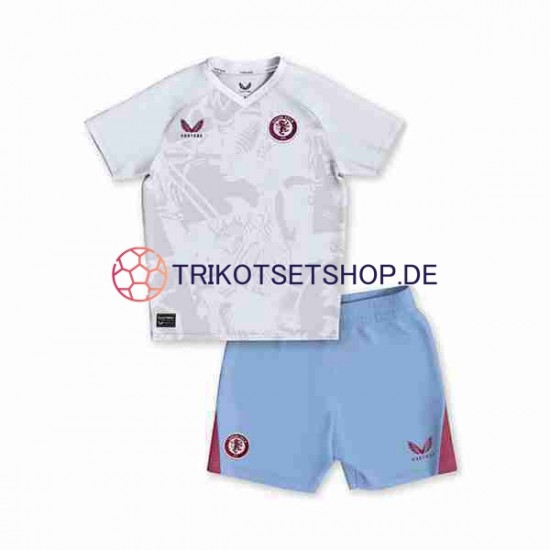 Aston Villa 2023-2024 Kinder Trikotset Auswärts Kurzarm