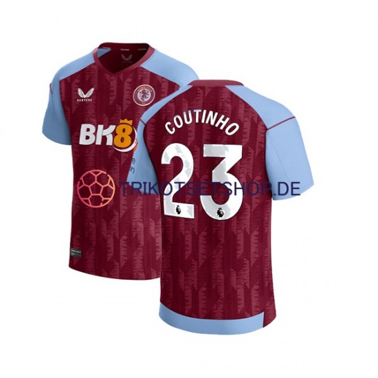 Aston Villa Philippe Coutinho 23 2023-2024 Herren Trikot Heim Kurzarm