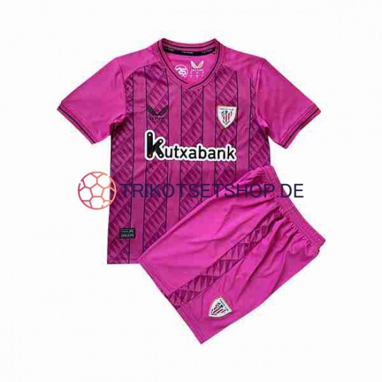 Athletic Bilbao 2023-2024 Torwart Kinder Trikotset Auswärts Kurzarm