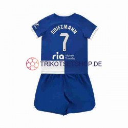 Atlético Madrid Antoine Griezmann 7 2023-2024 Kinder Trikotset Auswärts Kurzarm