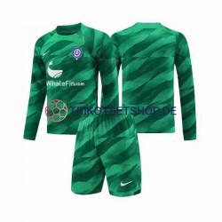 Atlético Madrid 2023-2024 Torwart Kinder Trikotset Auswärts Langarm