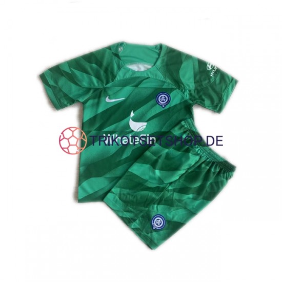 Atlético Madrid 2023-2024 Torwart Kinder Trikotset Auswärts Kurzarm