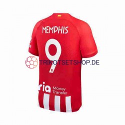 Atlético Madrid Memphis Depay 9 2023-2024 Herren Trikot Heim Kurzarm