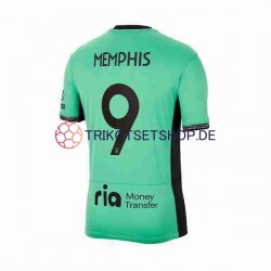 Atlético Madrid Memphis Depay 9 2023-2024 Herren Trikot Ausweich Kurzarm