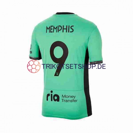 Atlético Madrid Memphis Depay 9 2023-2024 Herren Trikot Ausweich Kurzarm
