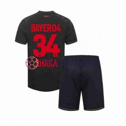 Bayer 04 Leverkusen Granit Xhaka 34 2023-2024 Kinder Trikotset Heim Kurzarm