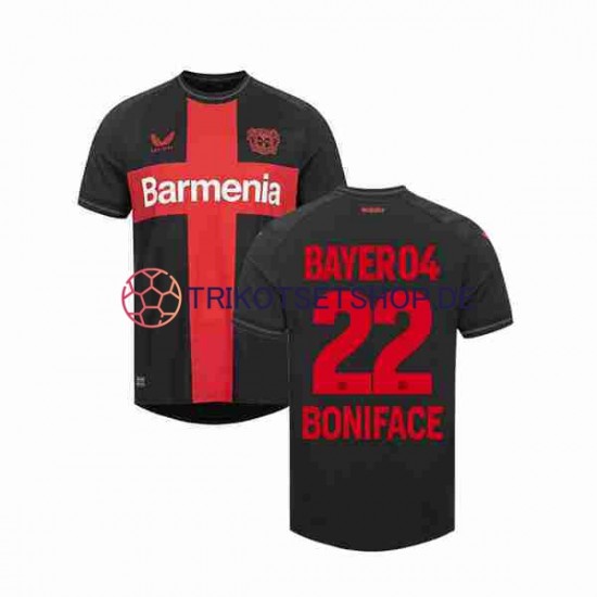 Bayer 04 Leverkusen Victor Boniface 22 2023-2024 Herren Trikot Heim Kurzarm