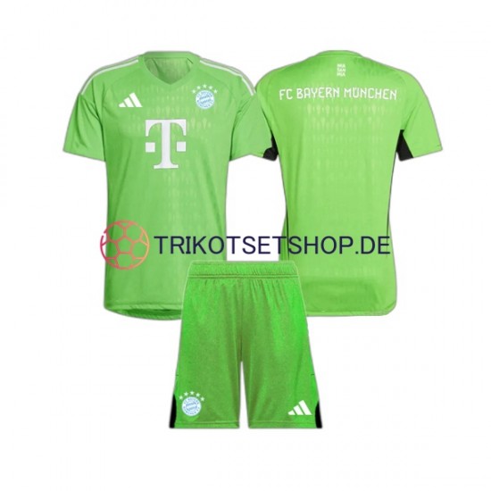 FC Bayern München 2023-2024 Torwart Kinder Trikotset Auswärts Kurzarm