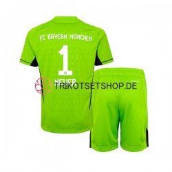 FC Bayern München Manuel Neuer 1 2023-2024 Torwart Kinder Trikotset Auswärts Kurzarm