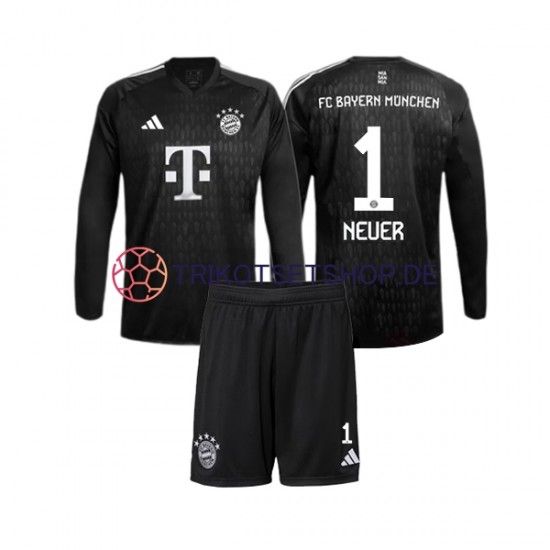 FC Bayern München Manuel Neuer 1 2023-2024 Torwart Kinder Trikotset Heim Langarm