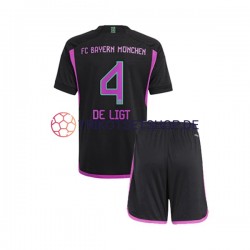 FC Bayern München Matthijs de Ligt 4 2023-2024 Kinder Trikotset Auswärts Kurzarm