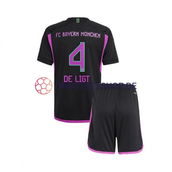 FC Bayern München Matthijs de Ligt 4 2023-2024 Kinder Trikotset Auswärts Kurzarm