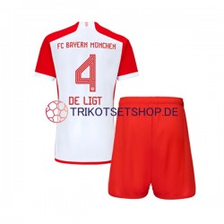 FC Bayern München Matthijs de Ligt 4 2023-2024 Kinder Trikotset Heim Kurzarm
