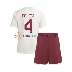 FC Bayern München Matthijs de Ligt 4 2023-2024 Kinder Trikotset Ausweich Kurzarm
