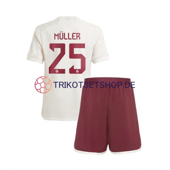 FC Bayern München Thomas Muller 25 2023-2024 Kinder Trikotset Ausweich Kurzarm