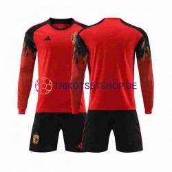 Belgien World Cup 2022 Kinder Trikotset Heim Langarm